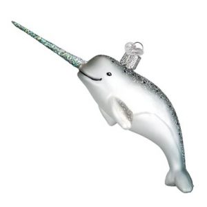 Narwhal Glass Ornament