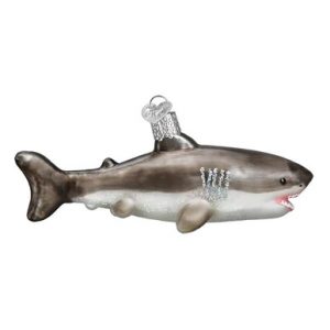 Great White Shark Glass Ornament