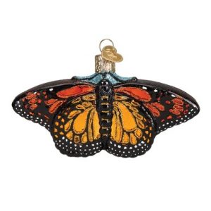 Monarch Butterfly Glass Ornament