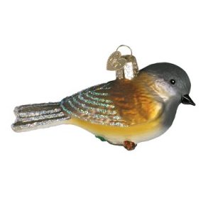 Black-Capped Chickadee Glass Ornament