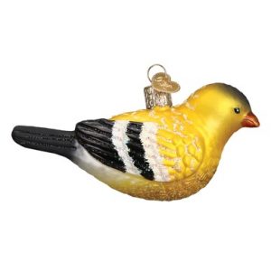 American Goldfinch Glass Ornament