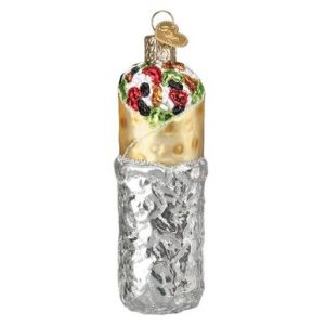 Burrito Glass Ornament