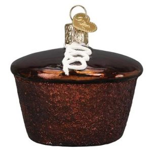 Hostess Cupcake Glass Ornament