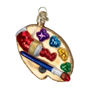 Artist's Palette Glass Ornament