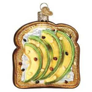 Avocado Toast Glass Ornament