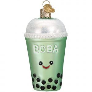 BOBA TEA GLASS ORNAMENT – OLD WORLD CHRISTMAS