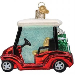 Golf Cart Glass Ornament