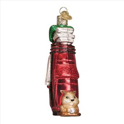 Golf Bag Glass Ornament