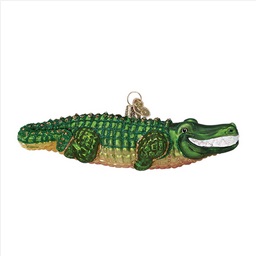 Alligator Glass Ornament