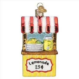 Lemonade Stand Glass Ornament