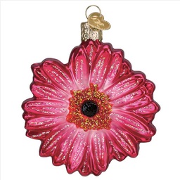 Gerbera Daisy Glass Ornament