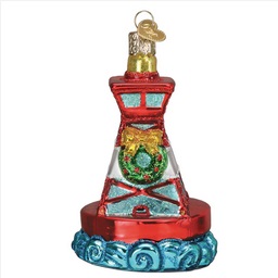 Holiday Buoy Glass Ornament