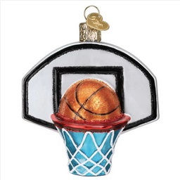 Basketball Hoop Glass Ornament