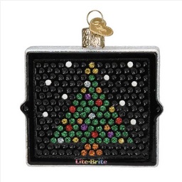 Lite Brite Glass Ornament