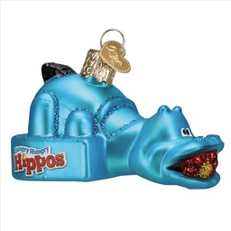 Hungry Hungry Hippos Glass Ornament