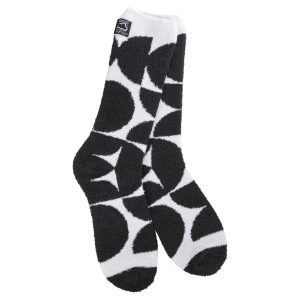 Women's Cali Crew Socks Geo Black & White