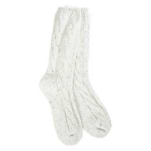 Women's Cable Crew Socks Confetti