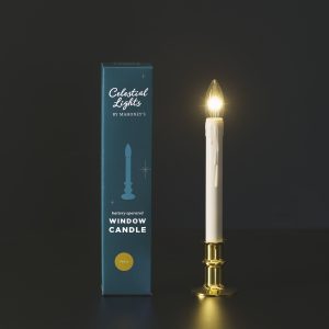 LED Window Candle – Battery Operated – Brass