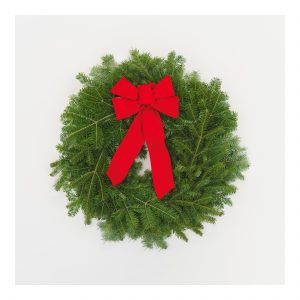 12″ / 22″ Mahoney’s Wreath with Red Bow